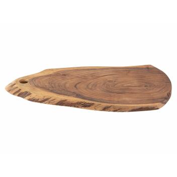Baumscheibe Servierbrett verleimt Serviertablett Deko Akazie massiv 60x30cm