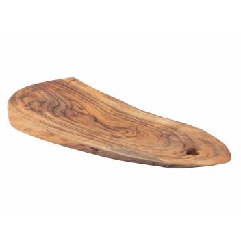 Baumscheibe Servierbrett verleimt Serviertablett Deko Akazie massiv 60x30cm
