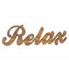 Schriftzug Holzfigur Relax Dekoschrift Mangoholz massiv B28x9cm