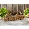Schriftzug Holzfigur Relax Dekoschrift Mangoholz massiv B28x9cm