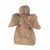 Dekofigur 4 Stck Baumbehang Christbaum Engel Holzfigur 15x13cm Natur Weihnachten