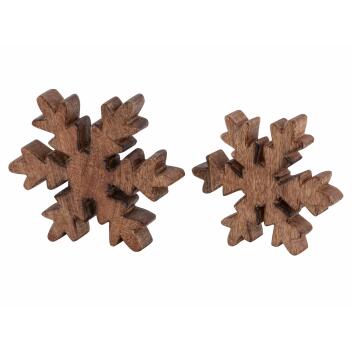 Schneeflocke Set Dekofigur 18x18cm Weihnachtsdekoration Baumbehang Christbaum