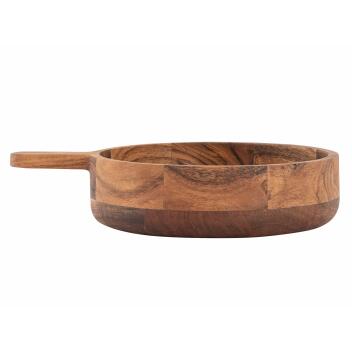 Holzpfanne Deko Pfanne Holz 32x25cm Schale Akazie massiv