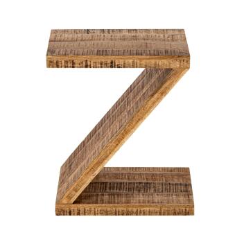 Beistelltisch Holz Z Form Zoro Sofatisch Blumentisch nachhaltig Mango Altholz