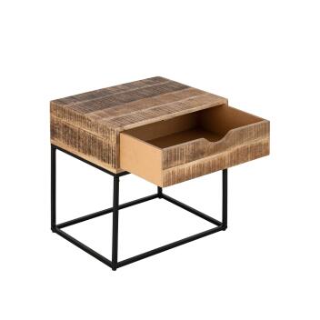 Nachtschrank Holz Nachtkästchen 45x45x35cm Nachtkonsole Maya Beistelltisch