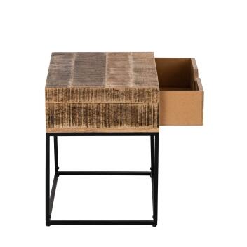 Nachtschrank Holz Nachtkästchen 45x45x35cm Nachtkonsole Maya Beistelltisch