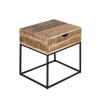 Nachtschrank Holz Nachtkästchen 45x45x35cm Nachtkonsole Maya Beistelltisch