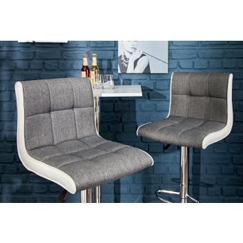Barhocker Modena 90115cm grau weiss 36829