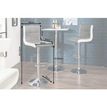 Barhocker Modena 90115cm grau weiss 36829