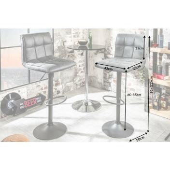 Barhocker Modena vintage grau 2x Set 39001