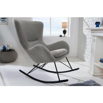 Schaukelstuhl SCANDINAVIA SWING Bouclé grau