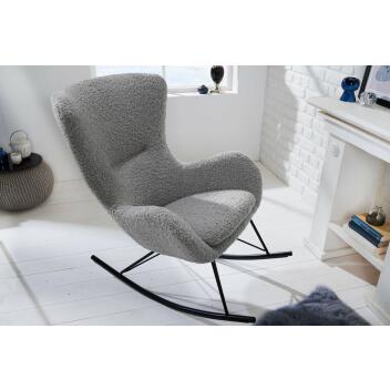 Schaukelstuhl SCANDINAVIA SWING Bouclé grau