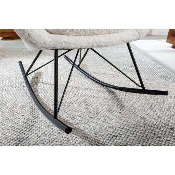 Schaukelstuhl SCANDINAVIA SWING Bouclé weiß