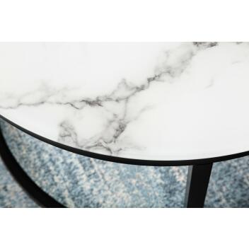 Beistelltisch Elegance 60cm wei Marmor 41885