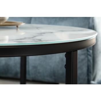 Beistelltisch Elegance 60cm wei Marmor 41885