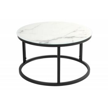 Beistelltisch Elegance 60cm wei Marmor 41885