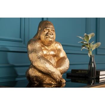 Gorilla Figur Kong gold Skulptur 41687