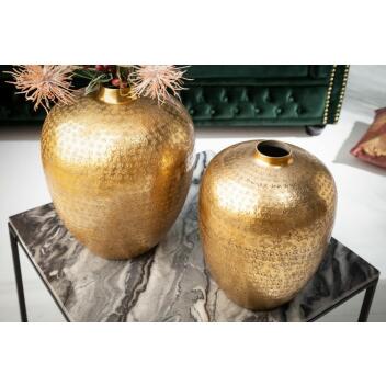 Vase Oriental 2er Set gold 40382