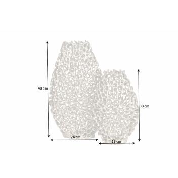 Vase Abstract Leaf 2er Set silber 43189