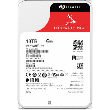 Seagate 18TB Festplatte HDD ST18000NT001 IronWolf Pro NAS 3,5" 7