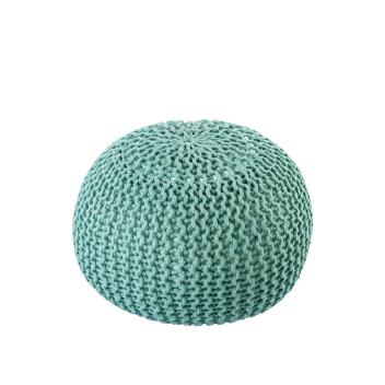 Pouf PREMIUM ø45cm Sitzhocker Strickpouf Innen Terrasse Pool Garten Ocean Wave