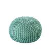 Pouf PREMIUM ø45cm Sitzhocker Strickpouf Innen Terrasse Pool Garten Ocean Wave