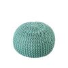 Pouf PREMIUM ø45cm Sitzhocker Strickpouf Innen Terrasse Pool Garten Ocean Wave