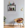 Weinregal Holz Hausbar Flaschenregal 60x45x25cm Rio Mangoholz Metall