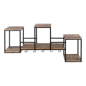 Flaschenregal Weinregal Holz 104x53x23cm Hausbar Rio Grande Mangoholz Metall
