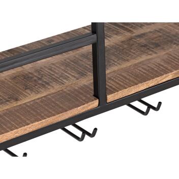 Flaschenregal Weinregal Holz 104x53x23cm Hausbar Rio Grande Mangoholz Metall