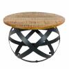 Beistelltisch Couchtisch rund Wohnzimmer Orbit Metall Gestell schwarz 55cm