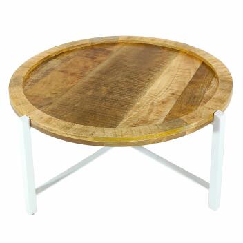Couchtisch ø75cm Beistelltisch Wohnzimmer Tisch rund Sioux Metall Gestell