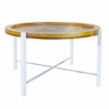 Couchtisch ø75cm Beistelltisch Wohnzimmer Tisch rund Sioux Metall Gestell