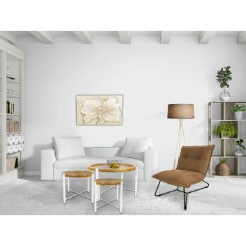 Couchtisch ø75cm Beistelltisch Wohnzimmer Tisch rund Sioux Metall Gestell