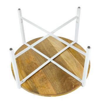 Couchtisch ø75cm Beistelltisch Wohnzimmer Tisch rund Sioux Metall Gestell