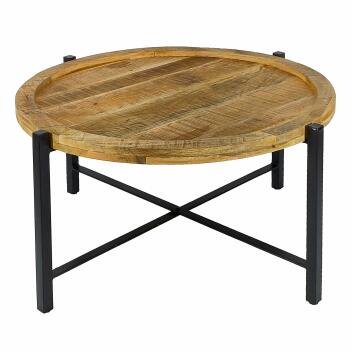 Couchtisch ø75cm Beistelltisch Wohnzimmer Tisch rund Sioux Metall Gestell