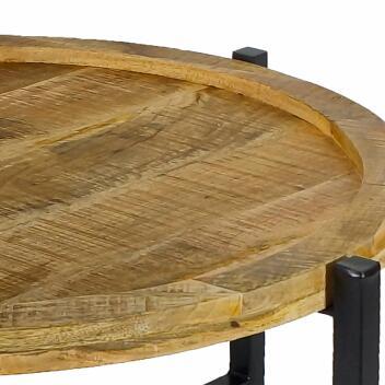 Couchtisch ø75cm Beistelltisch Wohnzimmer Tisch rund Sioux Metall Gestell