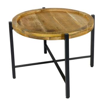 Beistelltisch ø55cm Couchtisch rund Wohnzimmer Tisch Sioux Metall Gestell