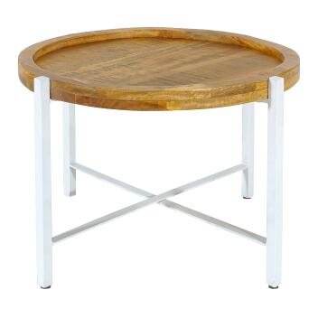 Beistelltisch ø55cm Couchtisch rund Wohnzimmer Tisch Sioux Metall Gestell