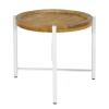 Beistelltisch ø55cm Couchtisch rund Wohnzimmer Tisch Sioux Metall reinweiß