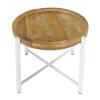 Beistelltisch ø55cm Couchtisch rund Wohnzimmer Tisch Sioux Metall reinweiß
