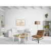Beistelltisch ø55cm Couchtisch rund Wohnzimmer Tisch Sioux Metall reinweiß