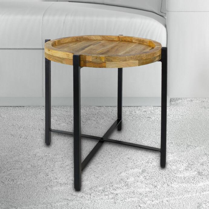 Beistelltisch Couchtisch rund Couchtisch ø46xH45cm Sioux Metall-Gestell