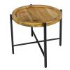 Beistelltisch Couchtisch rund Couchtisch ø46xH45cm Sioux Metall schwarz matt