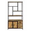Standregal Bücherregal Regal 98x190x36cm Liverpool Metall-Gestell Holz & Metall