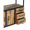 Standregal Bücherregal Regal 98x190x36cm Liverpool Metall-Gestell Holz & Metall