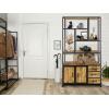 Standregal Bücherregal Regal 98x190x36cm Liverpool Metall-Gestell Holz & Metall