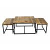 Couchtisch 3er Set Beistelltisch Satztisch Ontario Metall Gestell massiv