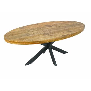 Esstisch oval 190x100cm Esszimmer Tisch Liverpool Mangoholz massiv stabil