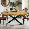 Esstisch oval 190x100cm Esszimmer Tisch Liverpool Mangoholz massiv stabil
